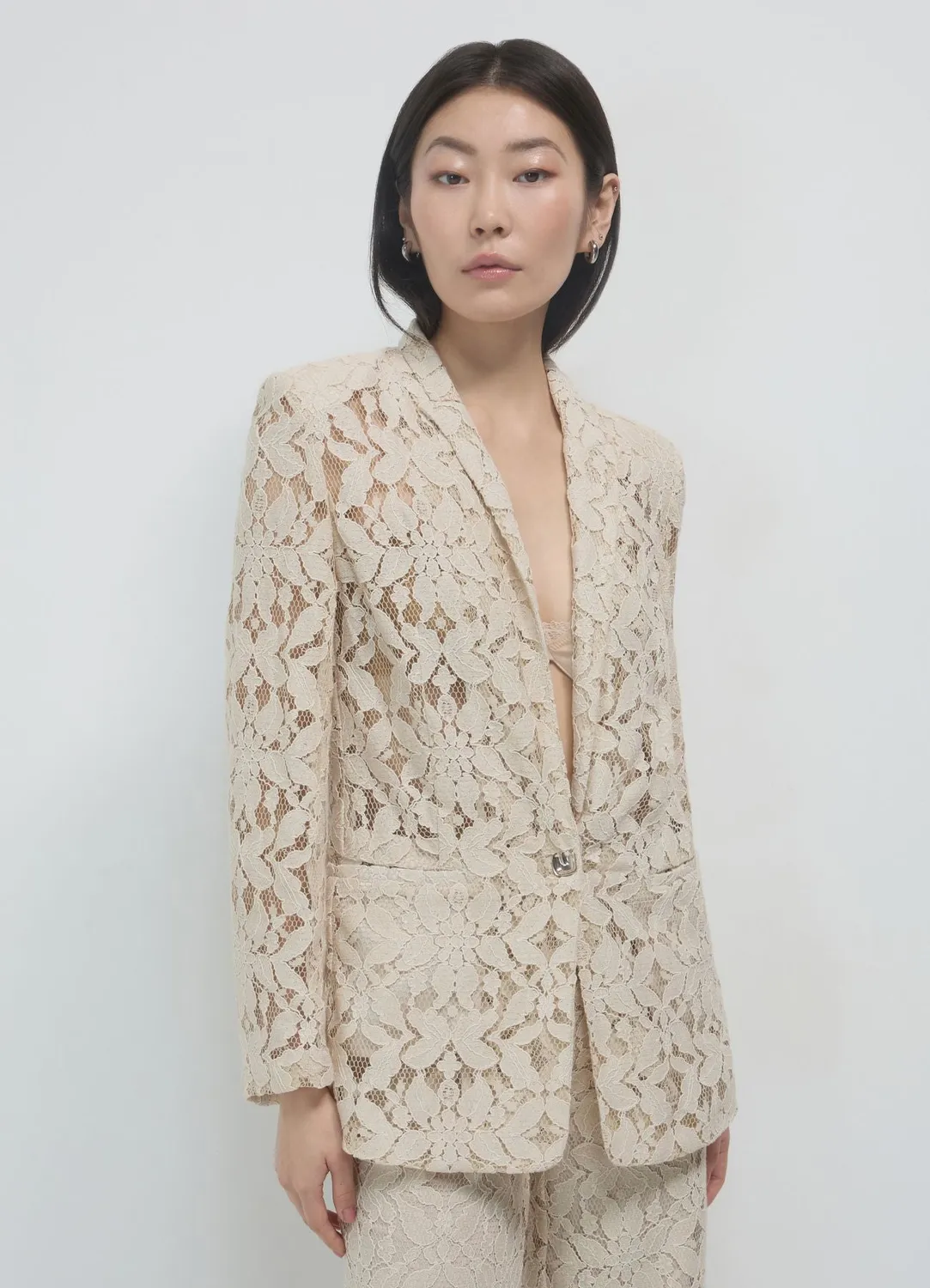 Calliope veste en dentelle non doublée femme ajourée