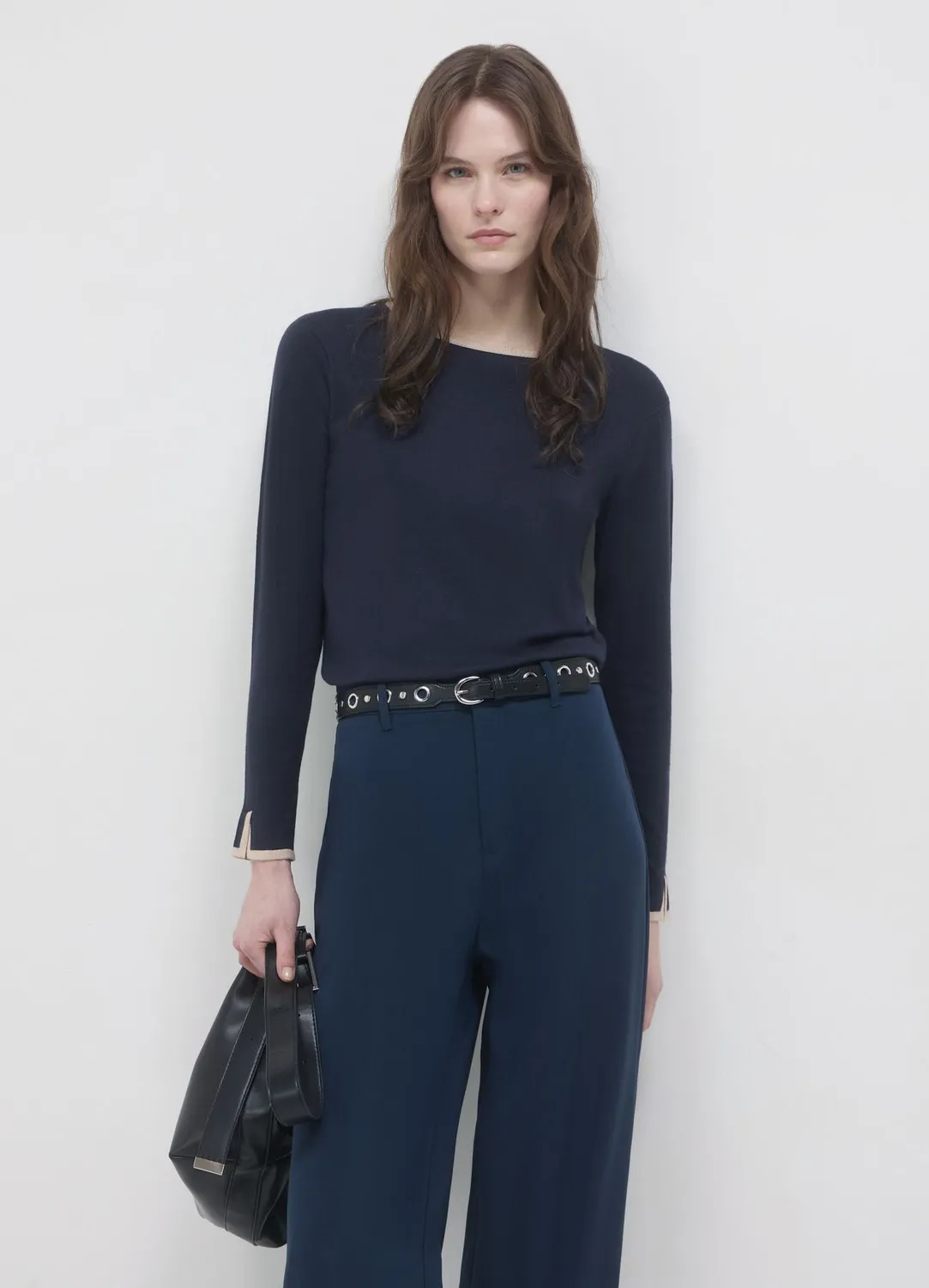Calliope Profils Contrastés pull femme manches longues