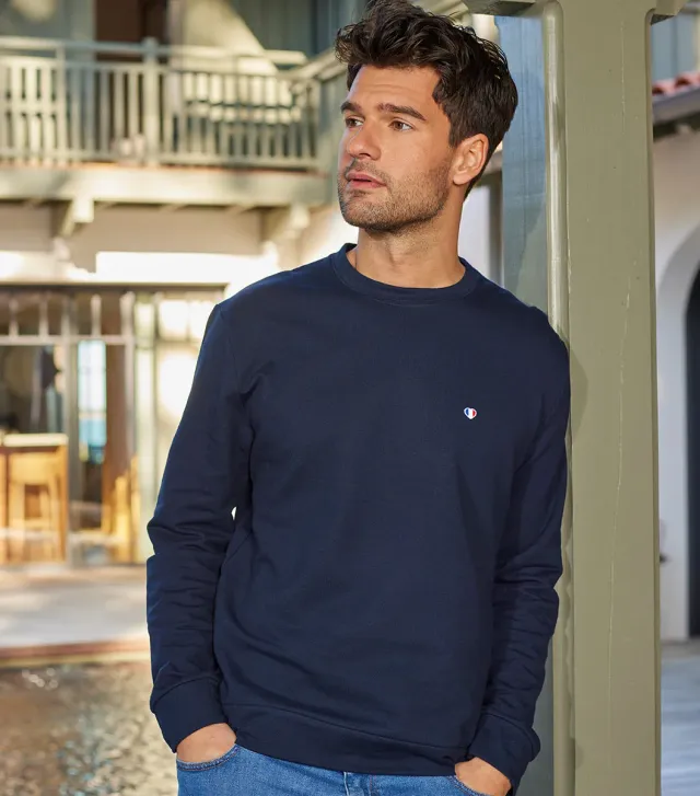 Cocorico Iconique sweat homme marine coton