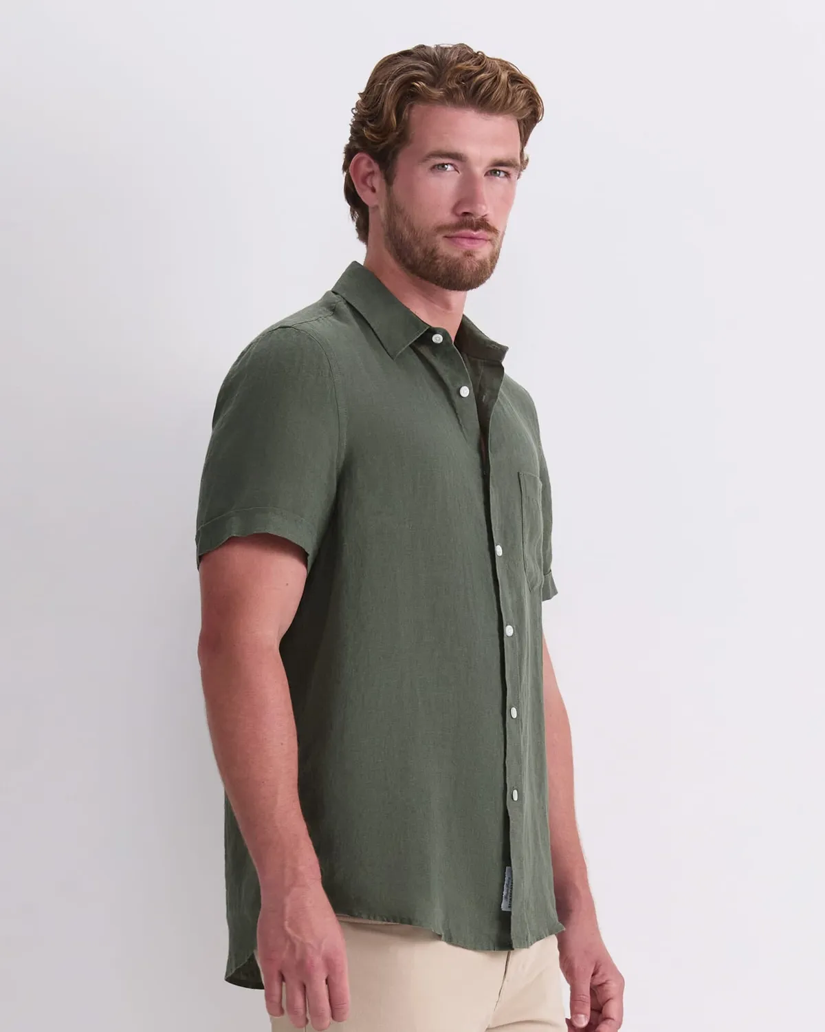 Sportscraft chemise lin homme manches courtes