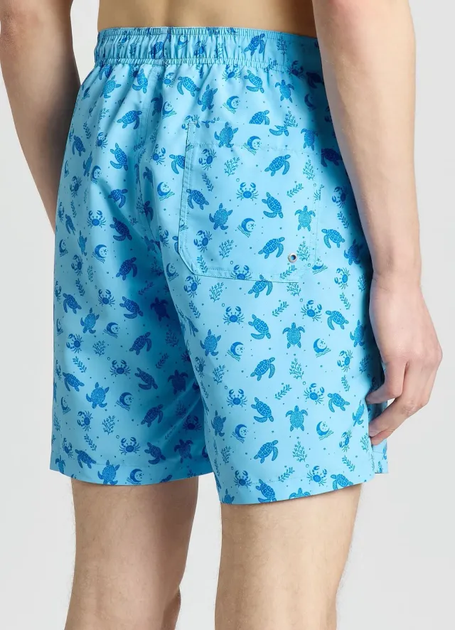Calliope bermuda plage tortues homme élastique
