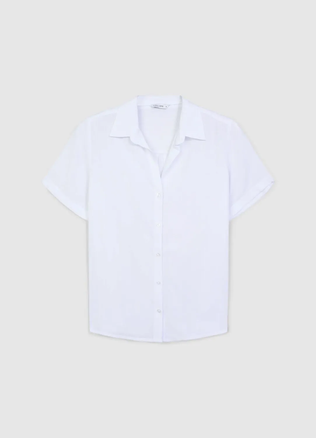 Calliope chemise femme manches courtes unie