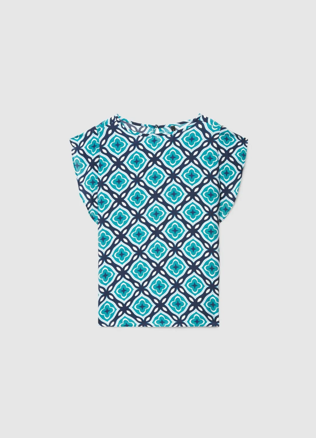 Calliope Blouse Géométrique Volants Femme