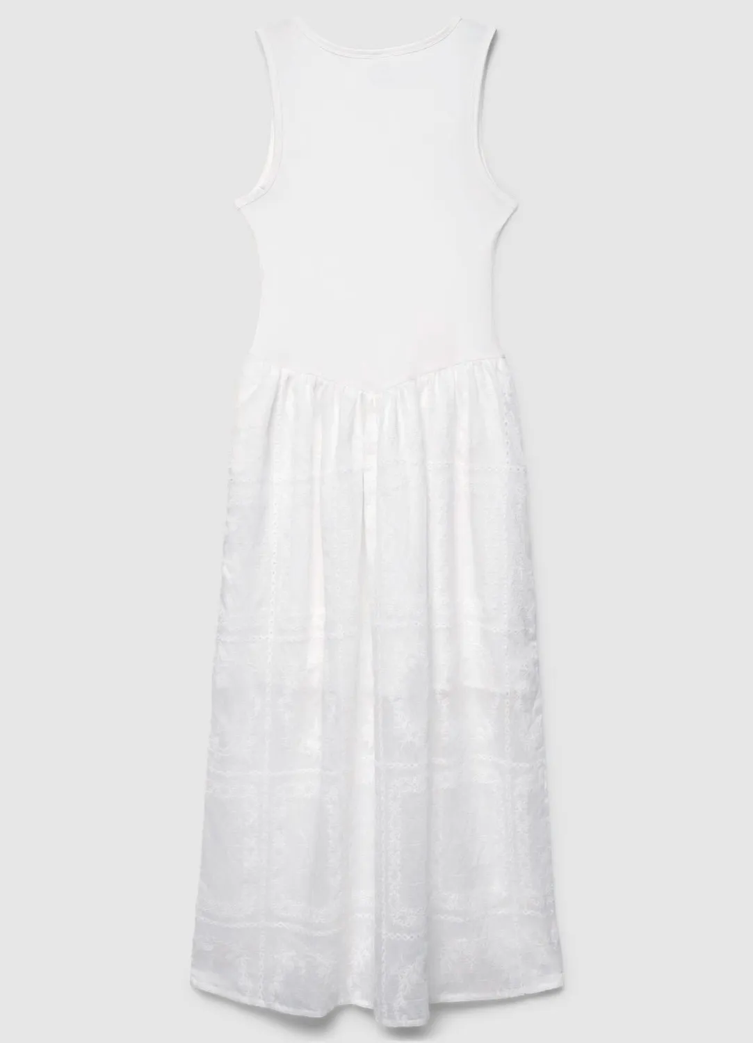 Calliope robe longue femme sans manches brodée
