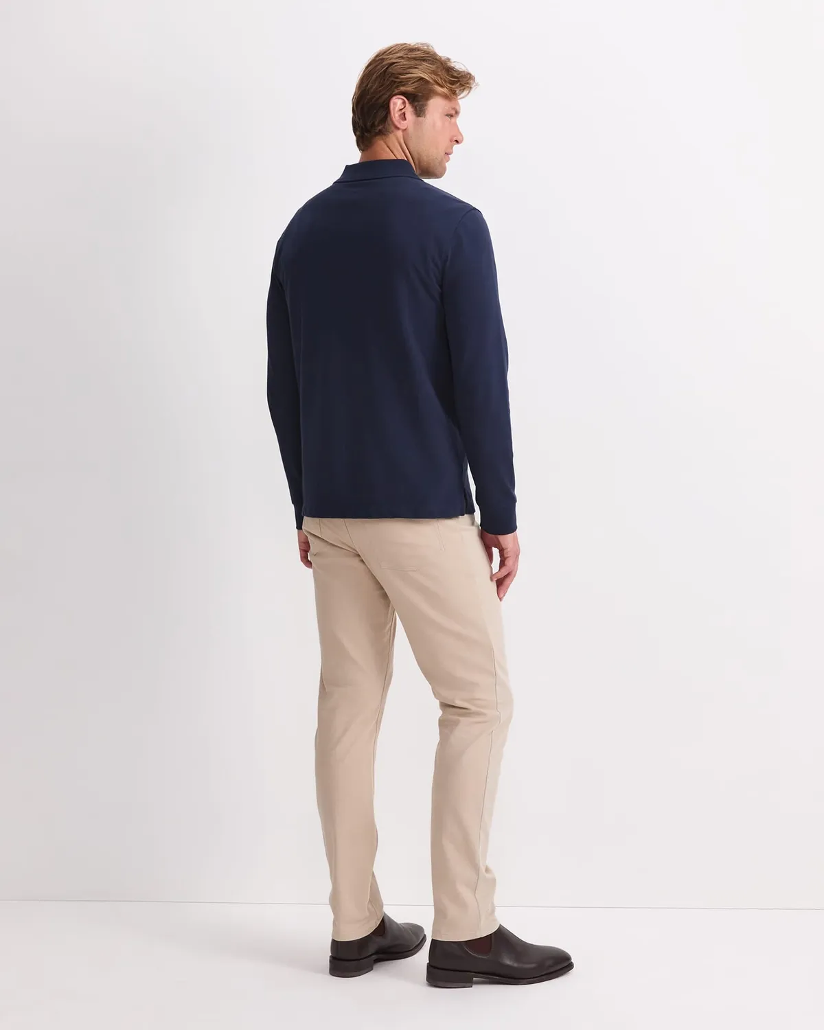 Sportscraft SC Pique polo manches longues coton homme