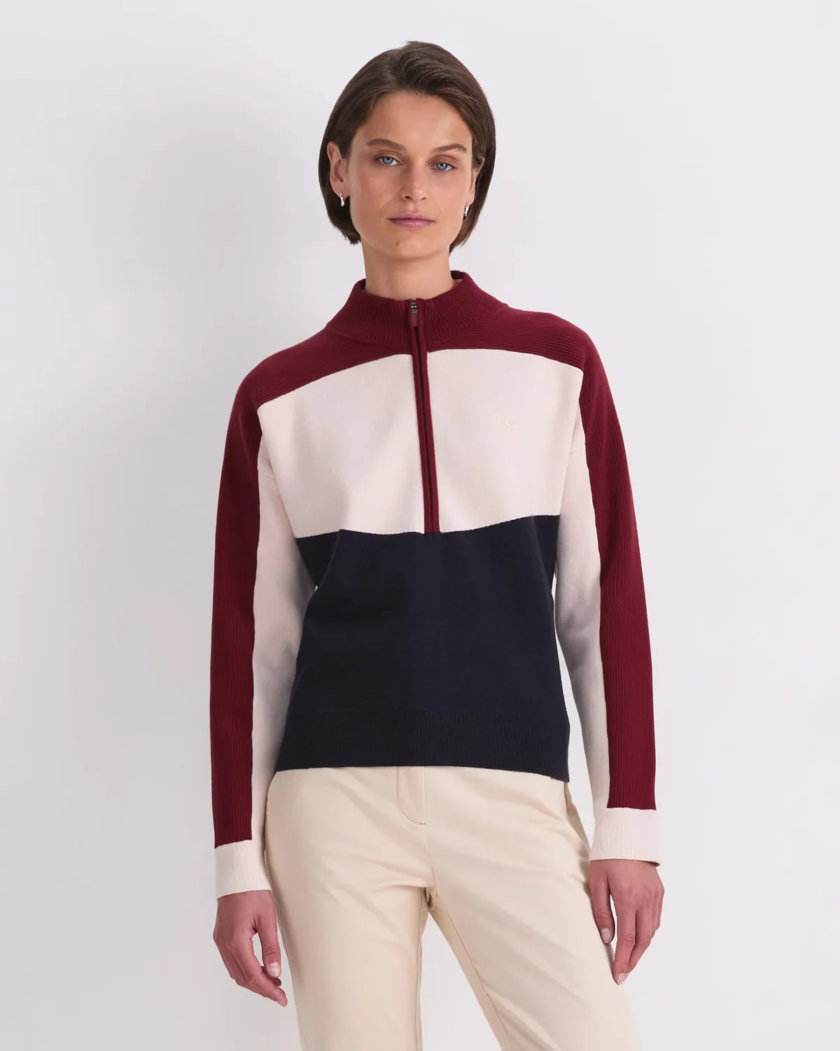 Sportscraft Club Sport pull col zippé