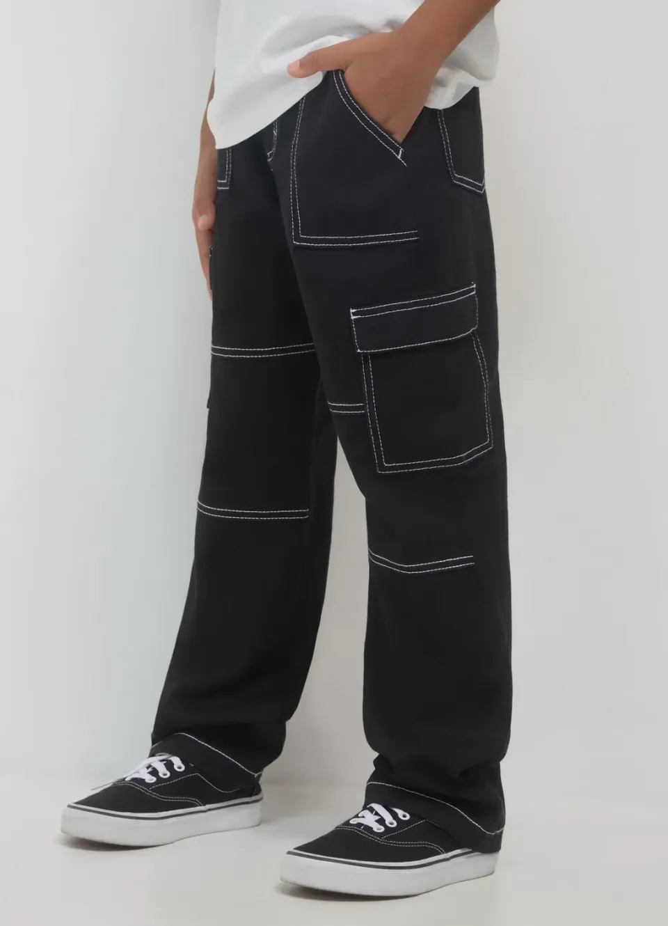 Calliope pantalon cargo garçon coton regular