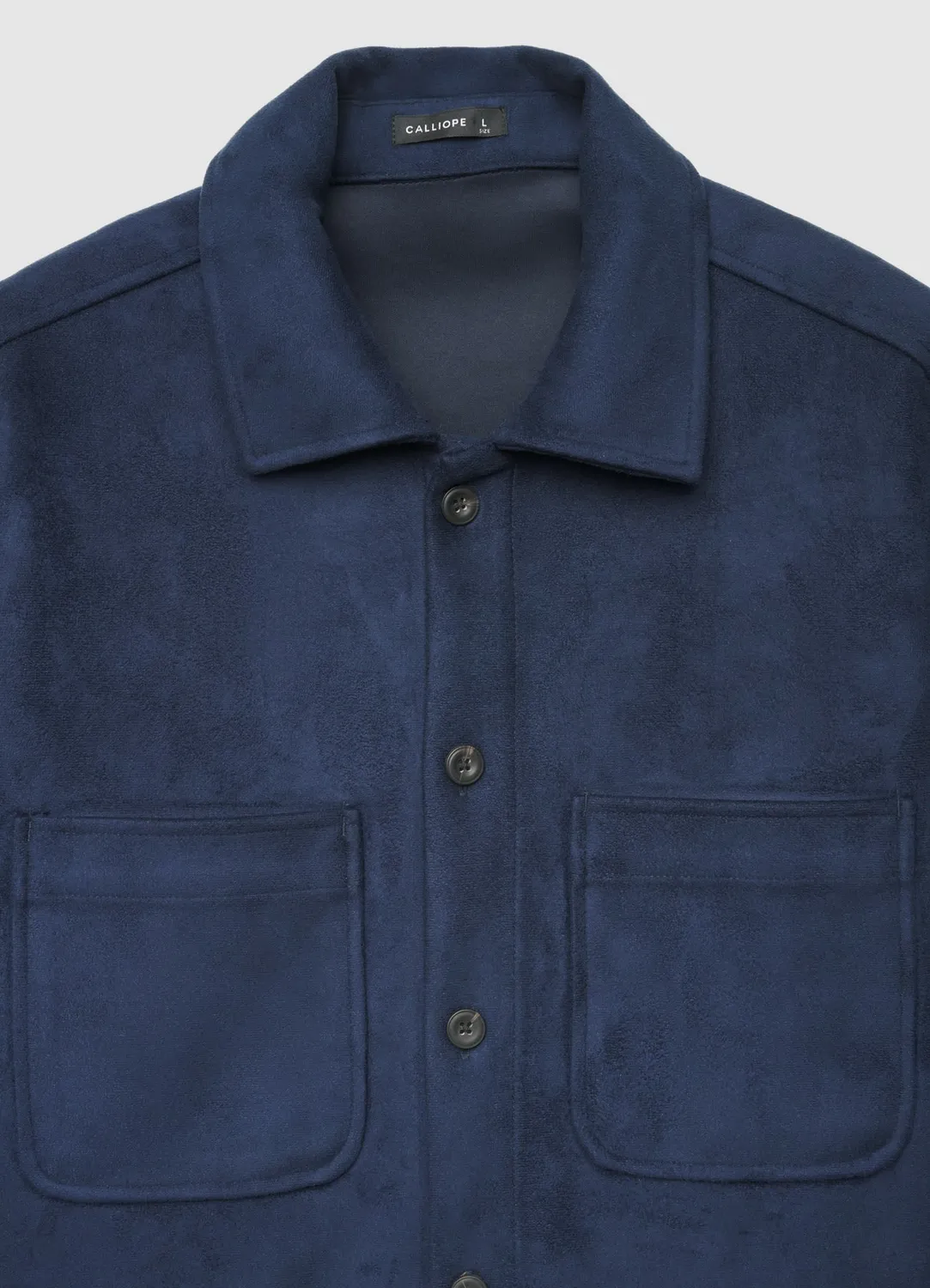 Calliope Surchemise Effet Suède Homme Boutons