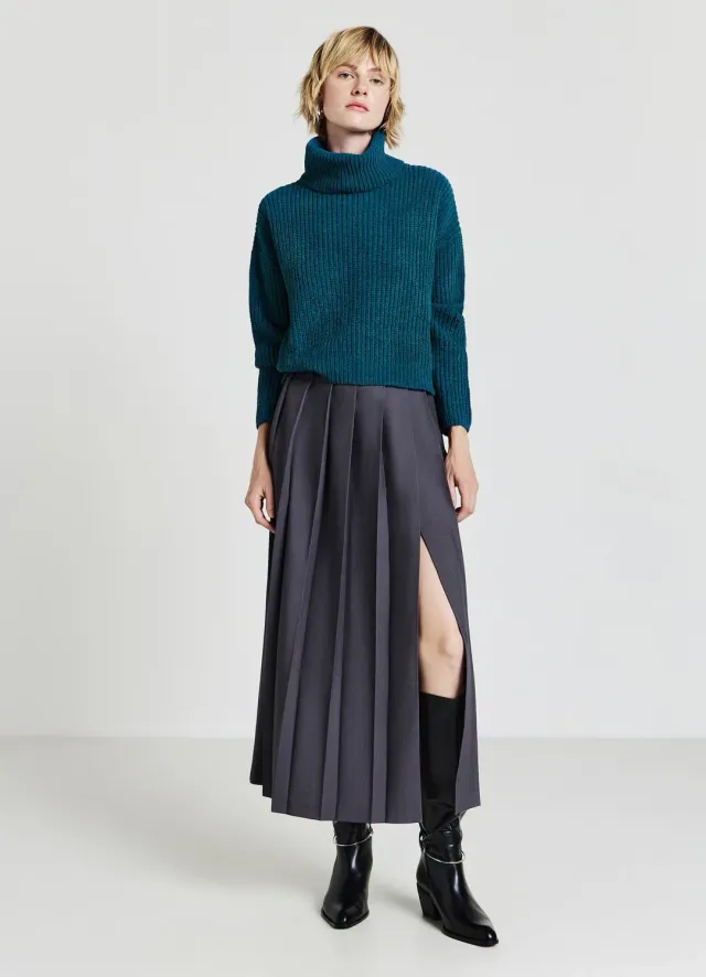 Calliope pull col roulé femme taille S uni maille