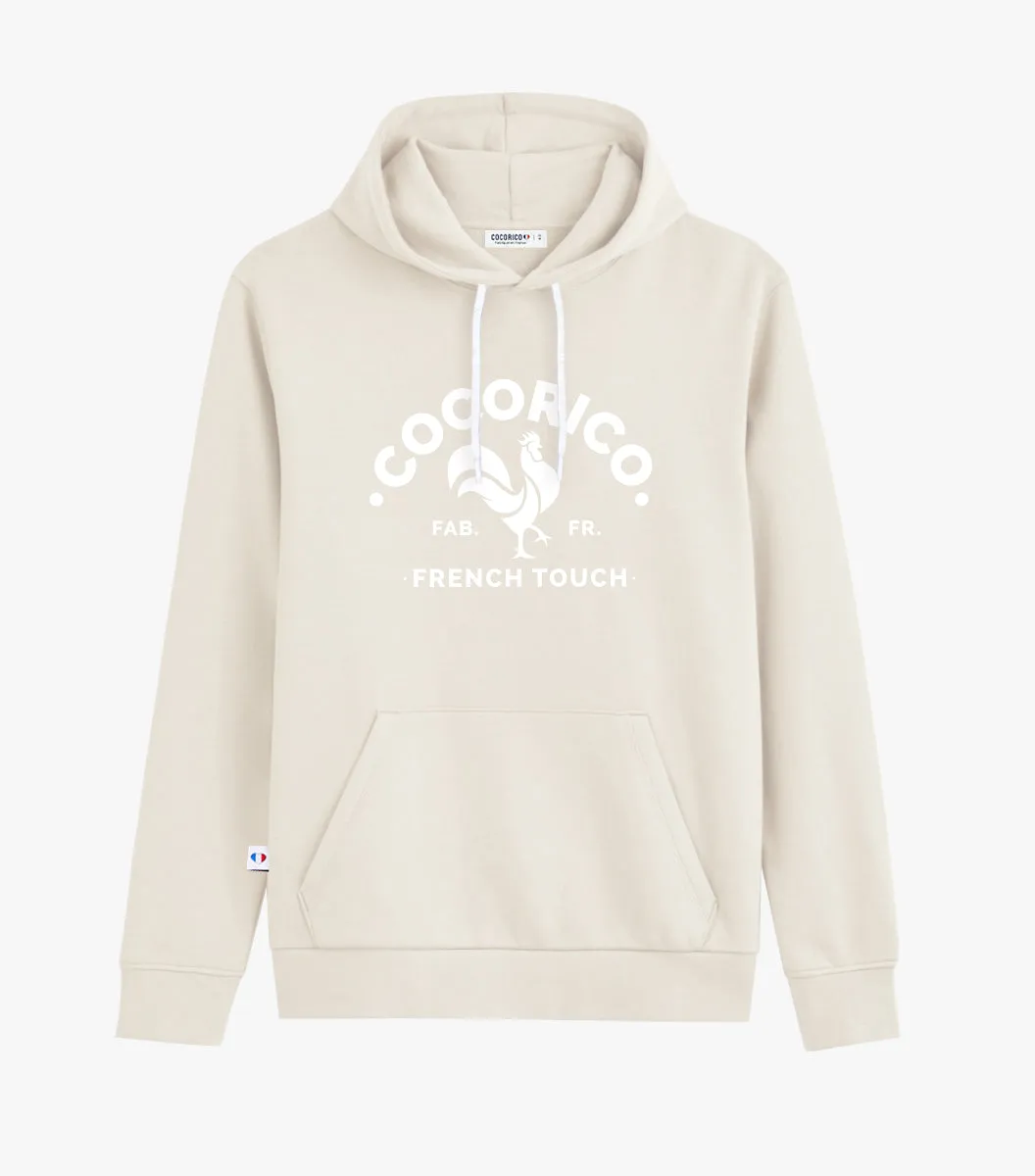 Cocorico Coq Français hoodie homme sable coton