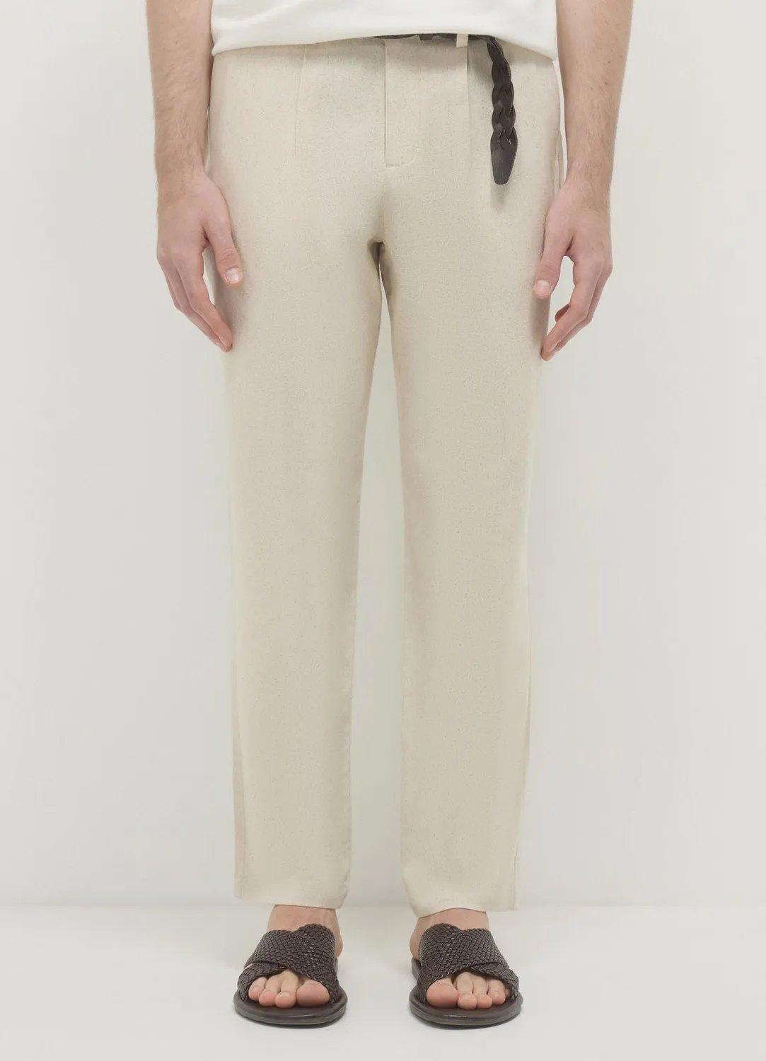 Calliope pantalon chino homme lin regular