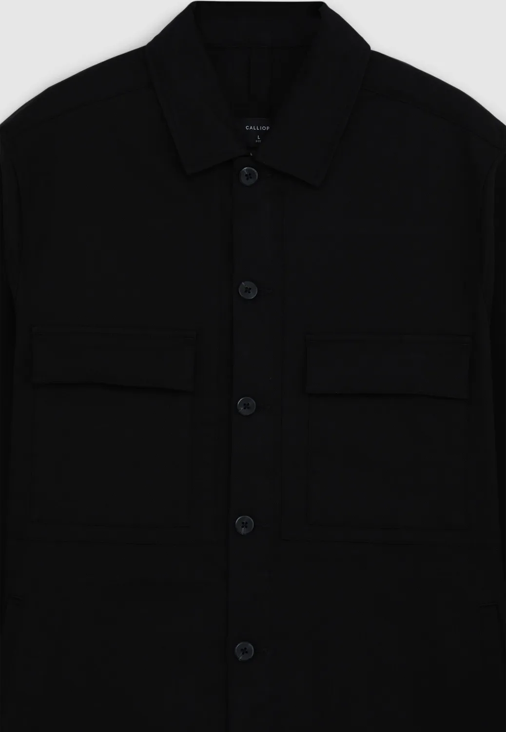 Calliope Surchemise coton col chemise unie homme