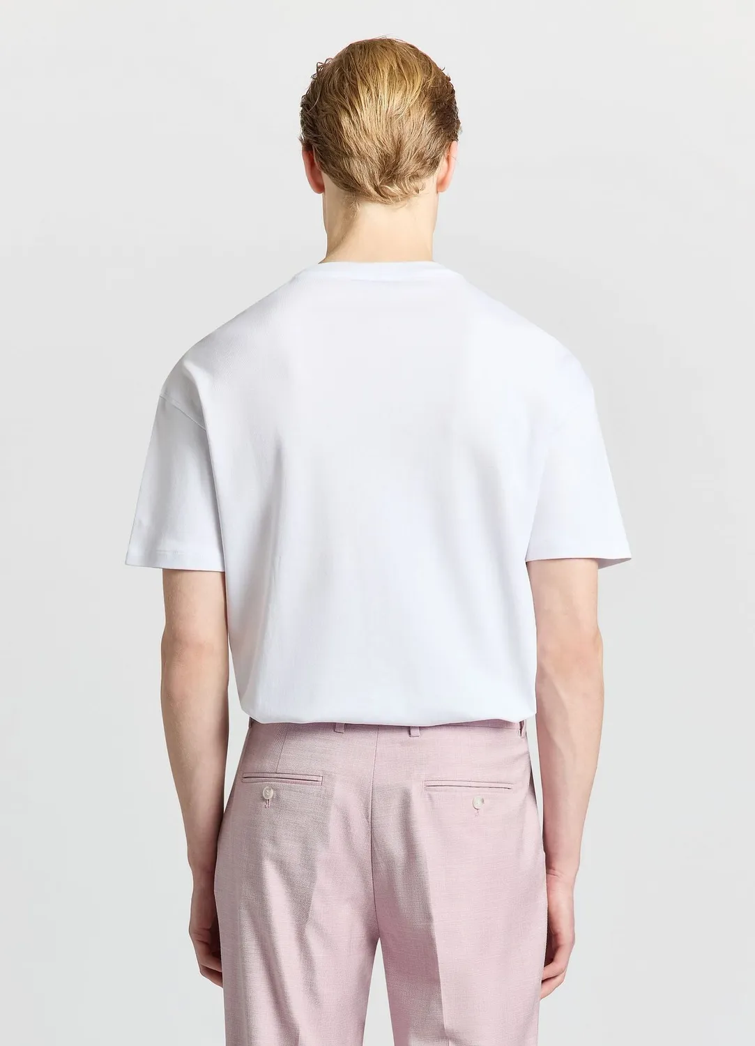 Calliope t-shirt ample homme uni col rond manches courtes