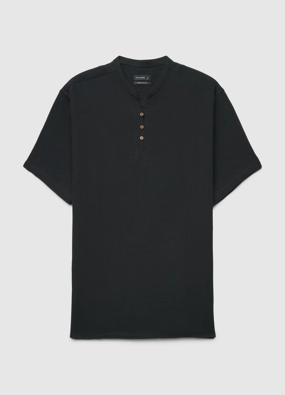 Calliope chemise homme col coréen manches courtes