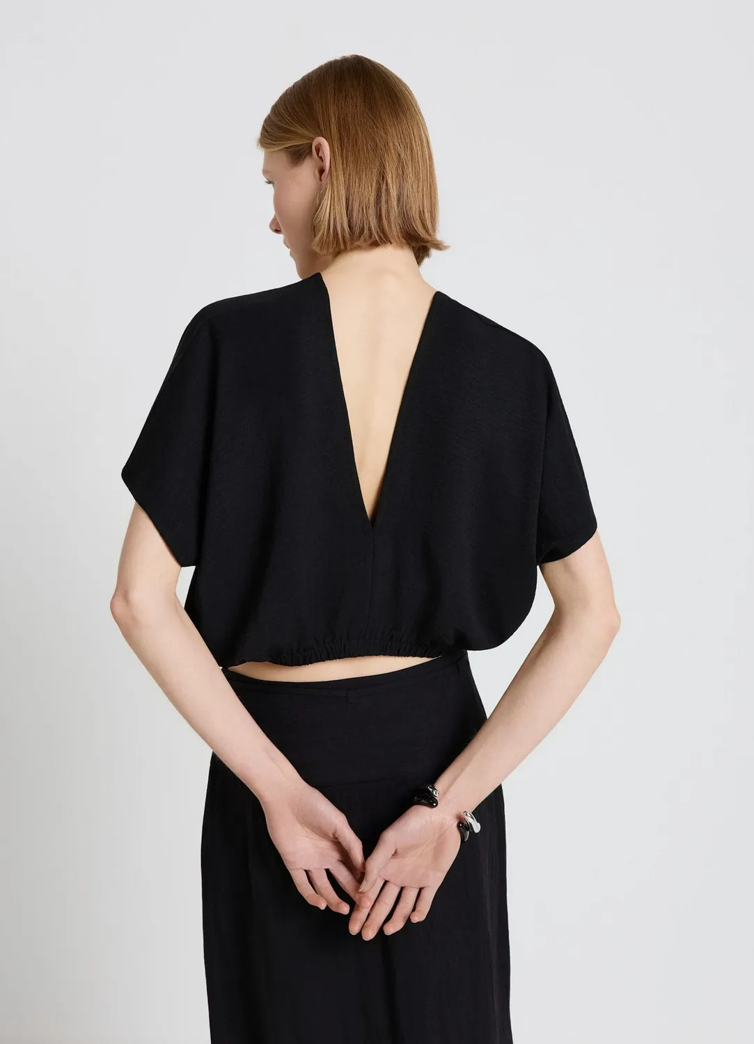 Calliope blouse col V manches chauve-souris femme