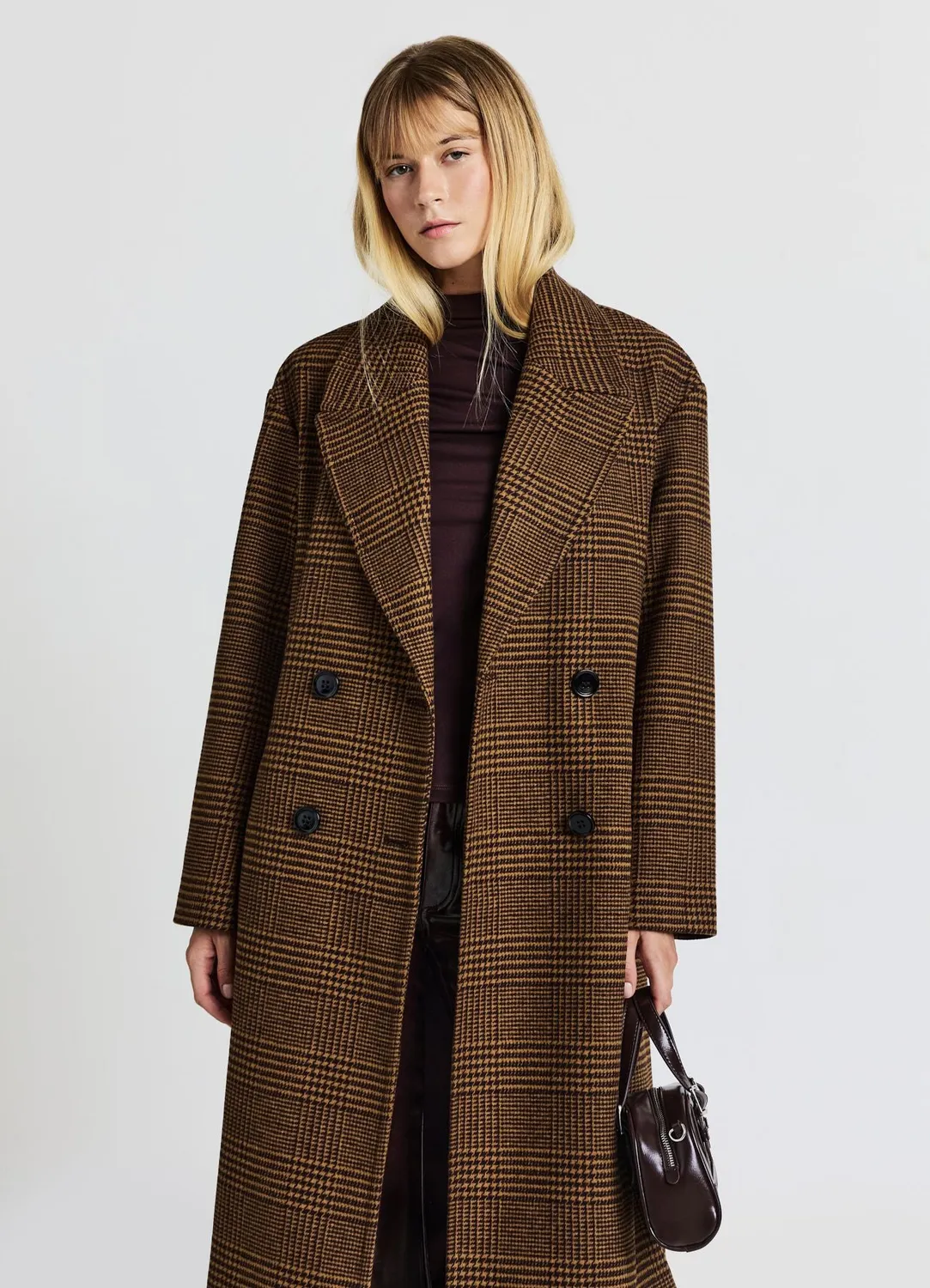 Calliope Carreaux manteau femme croisé