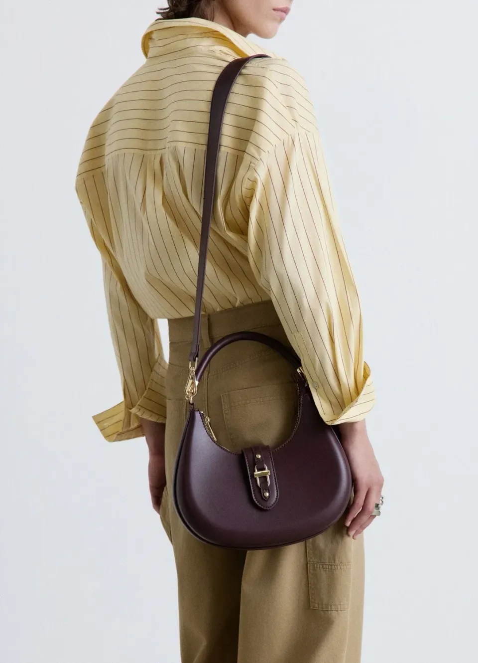 Calliope sac lune rigide bandoulière femme