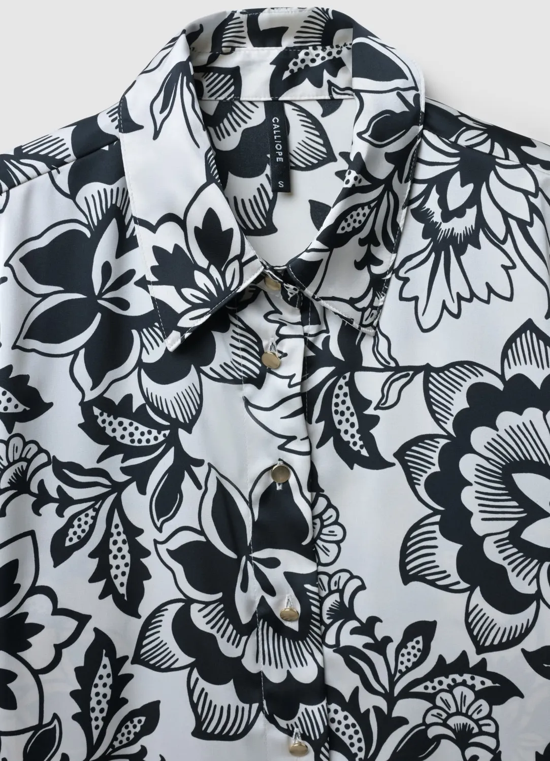 Calliope chemise kimono satinée motifs femme