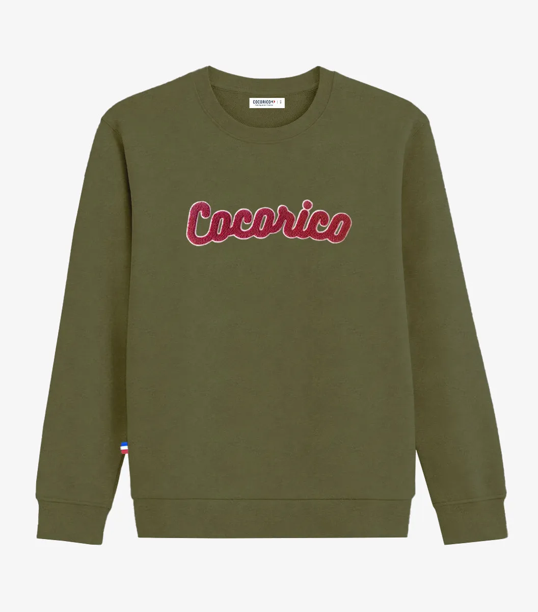 Cocorico La Bouclette sweat homme kaki coton