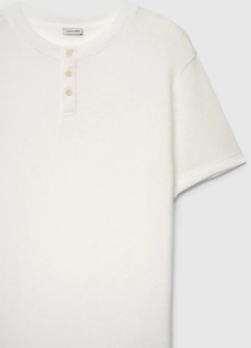 Calliope t-shirt henley homme ajouré uni