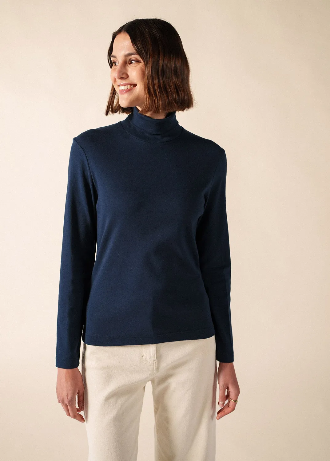 Saint James Célina sous-pull marine coton