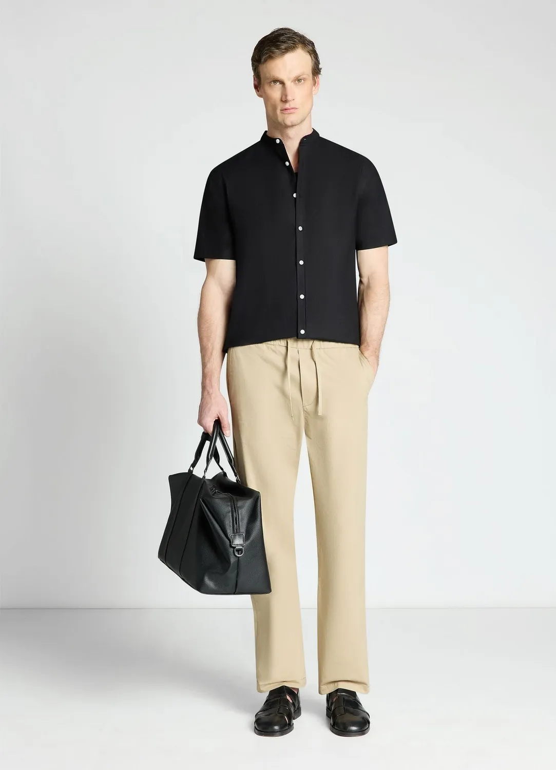 Calliope chemise coréenne unie homme manches courtes