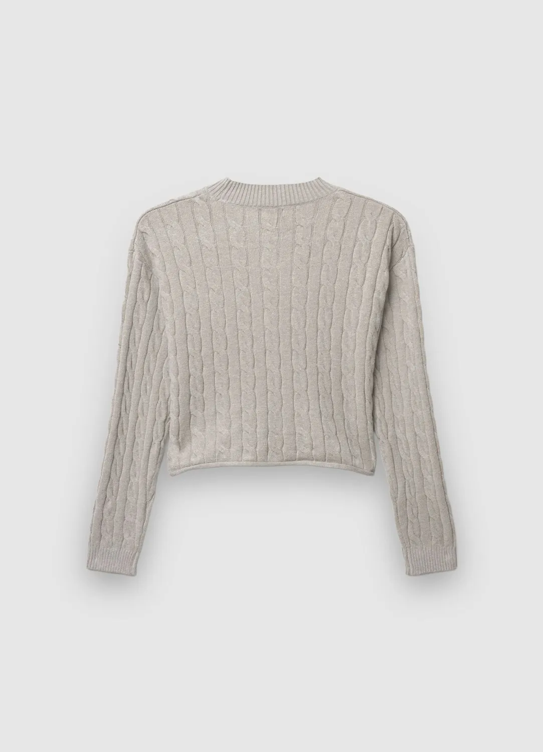Calliope pull crop torsadé manches longues femme