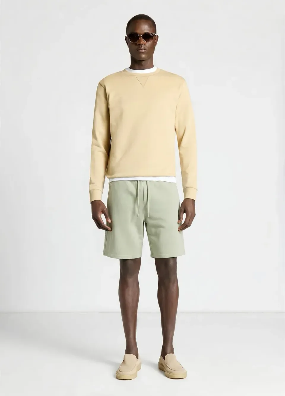 Calliope Short jogging homme uni à cordon