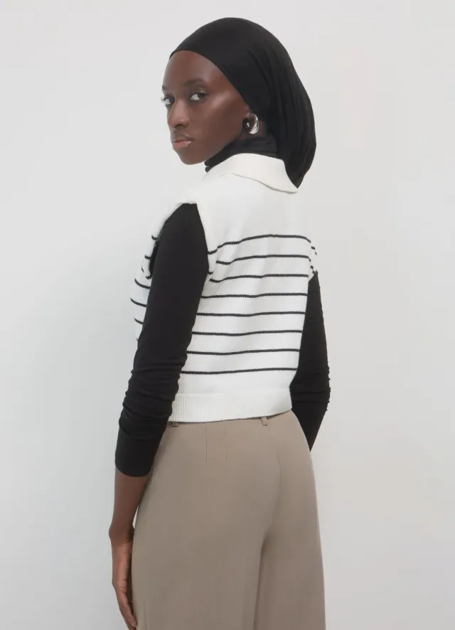 Calliope gilet rayures coton femme taille S