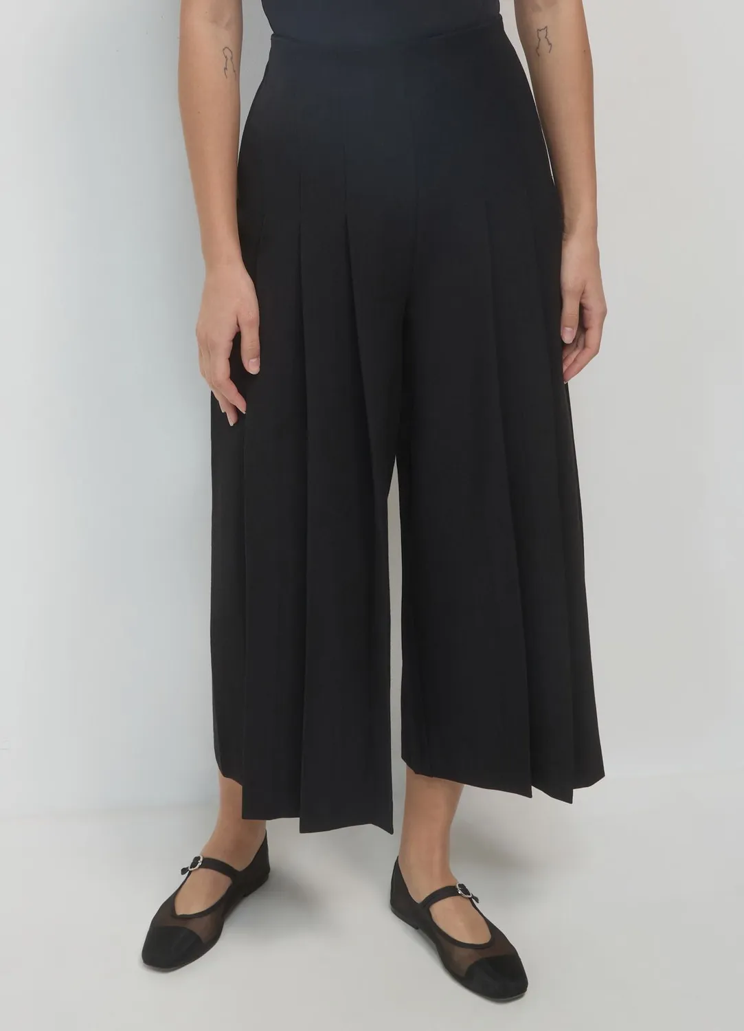 Calliope Culotte femme à plis fermeture latérale fluide