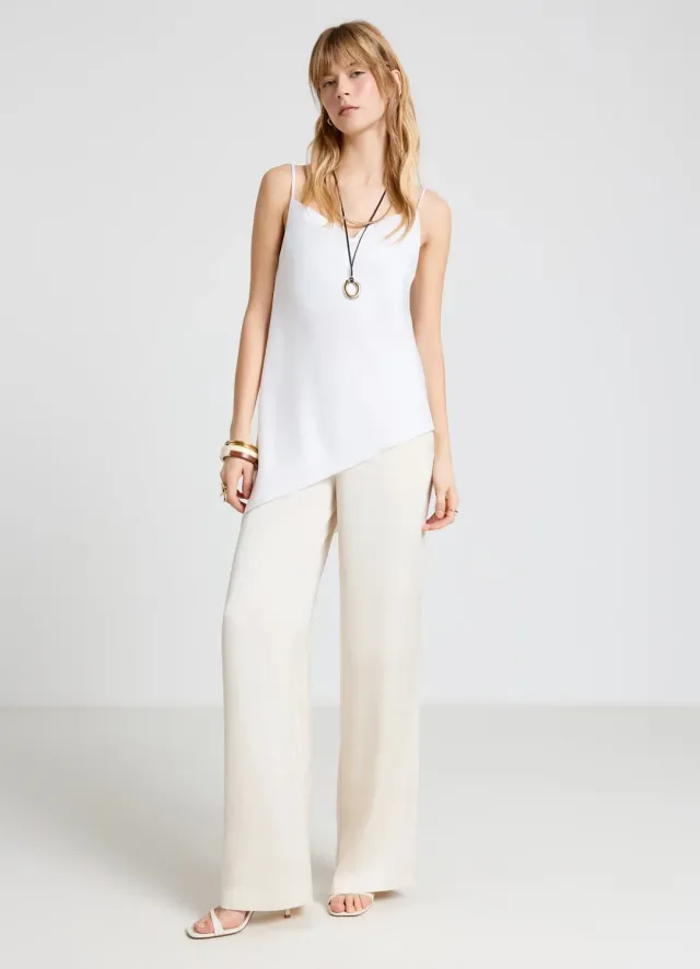 Calliope Top Lungo Asimmetrico top femme satin