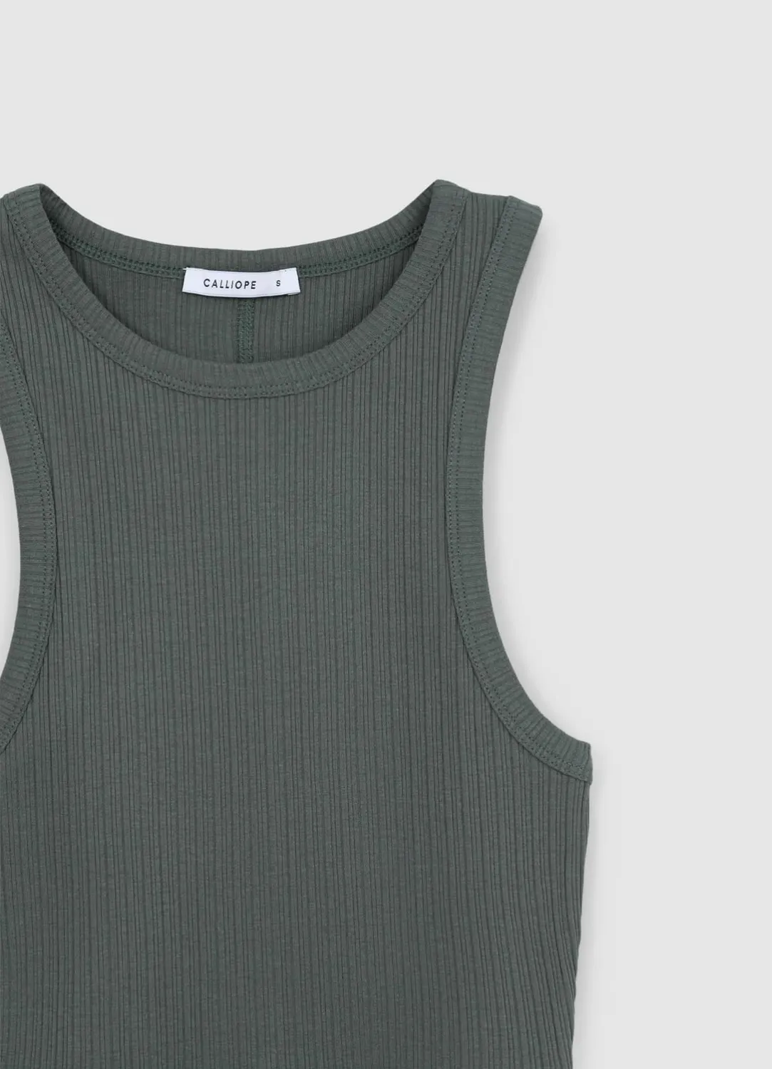 Calliope vogatore costina top femme crop coton