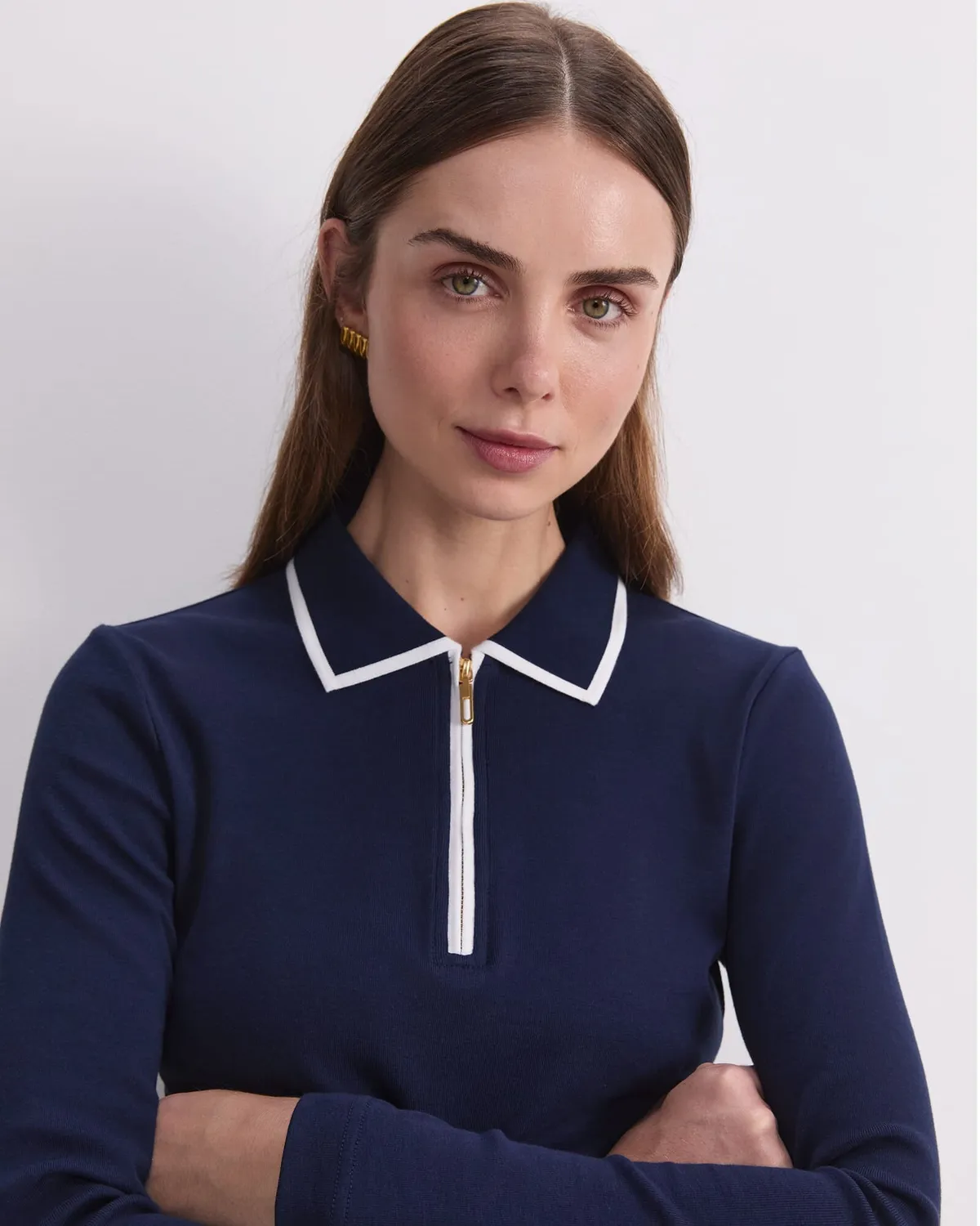 Sportscraft Lucy sweat coton col zippé femme