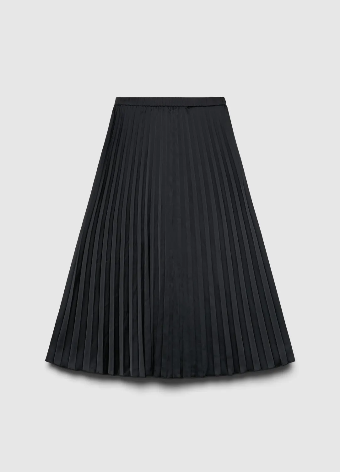 Calliope jupe plissée satinée femme midi unie