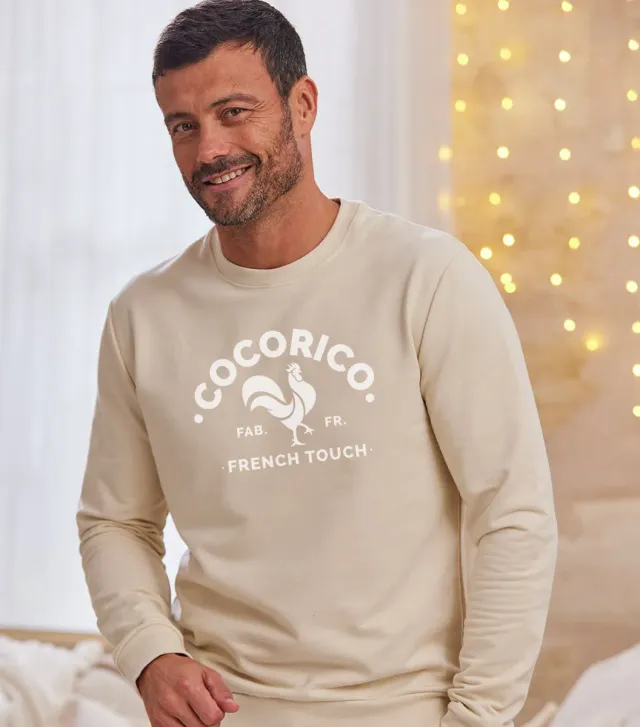 Cocorico Sable Coq Français sweat homme coton