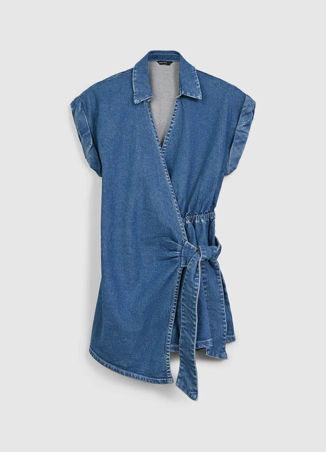 Calliope Combishort Femme Denim Manches Courtes