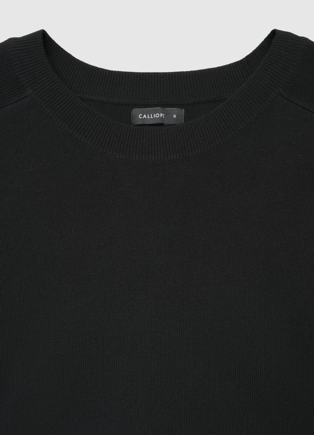 Calliope Maglia over crop uni t-shirt femme col rond