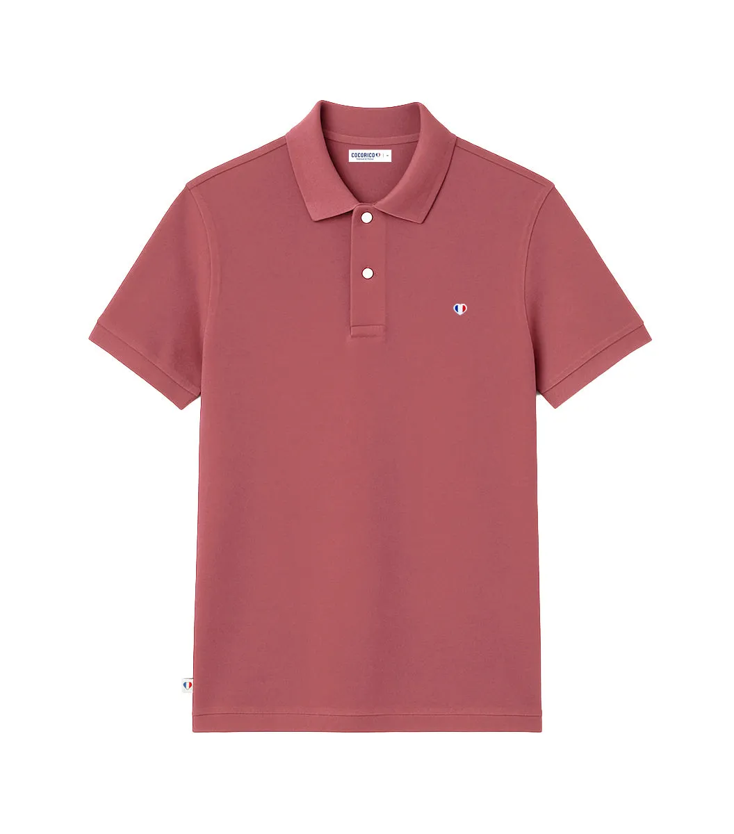 Cocorico Iconique polo homme rose piqué