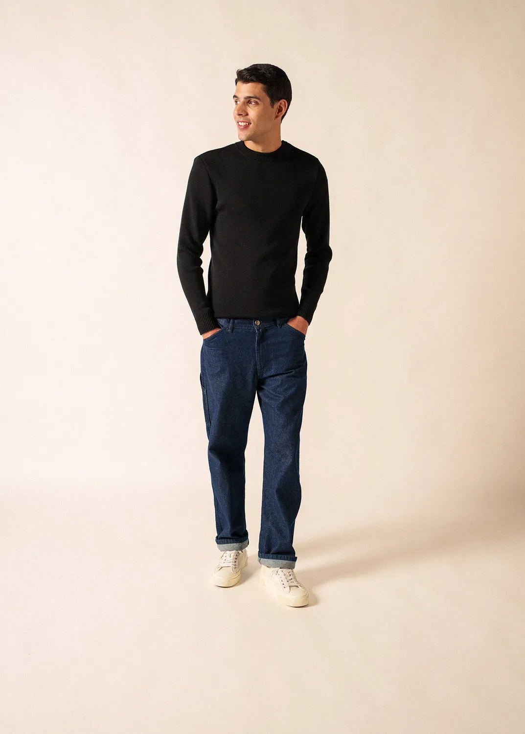 Saint James Rochefort pull marin laine noir
