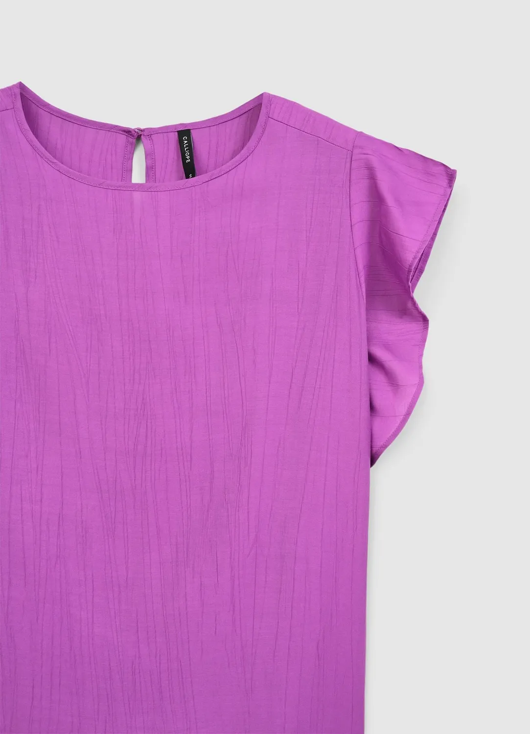 Calliope blouse femme unie manches volants regular