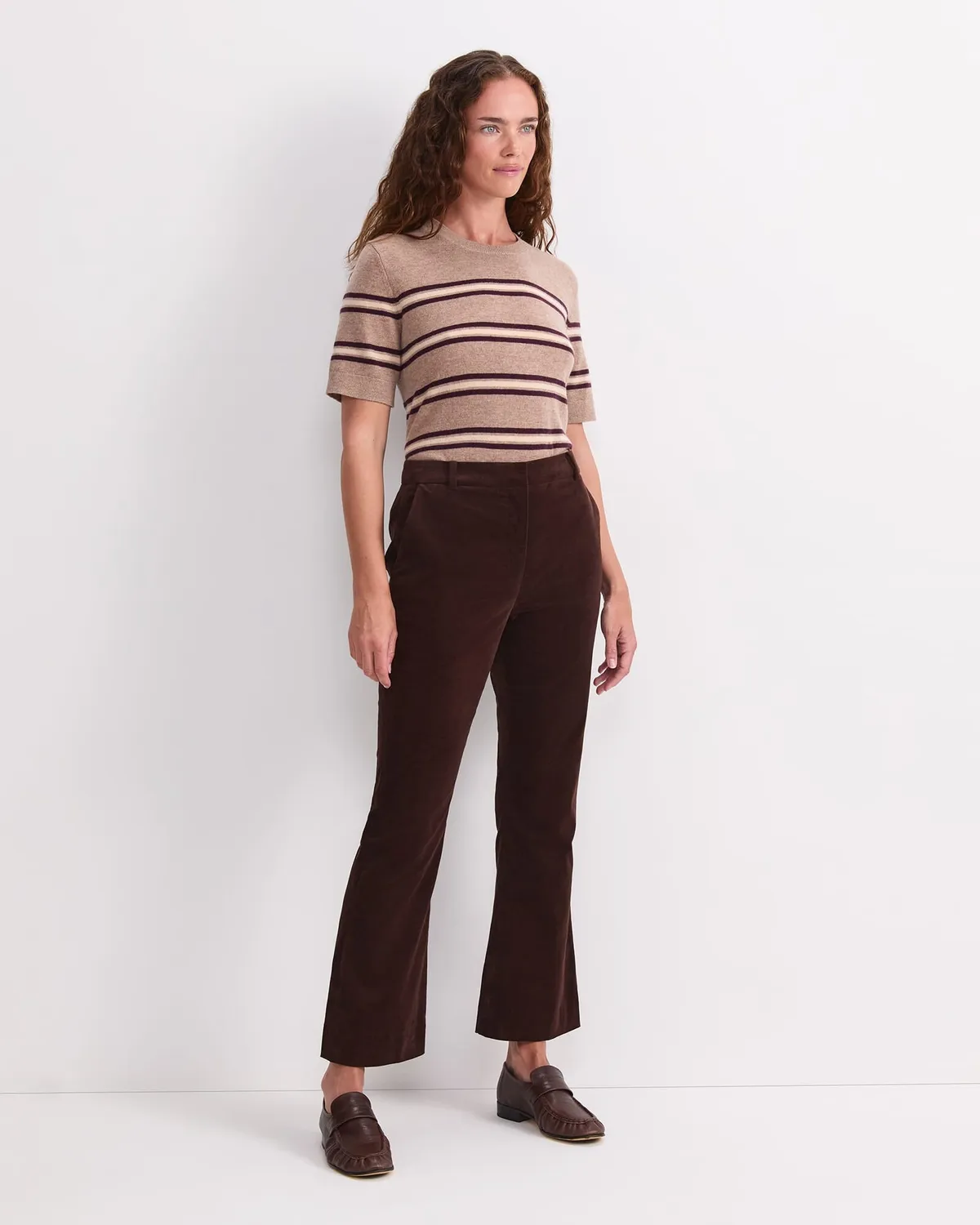 Sportscraft Thea Kick Flare Velvet Pant pantalon velours
