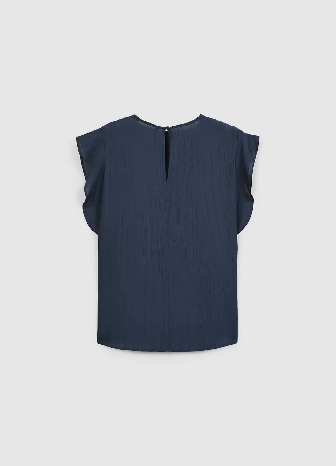 Calliope blouse femme unie manches volants regular