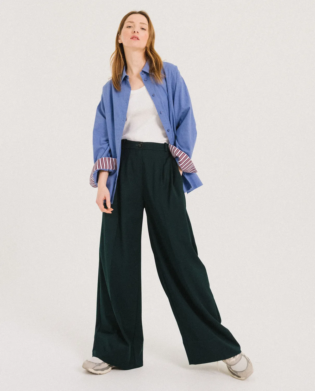 TINSELS UPTON FORET pantalon large gabardine