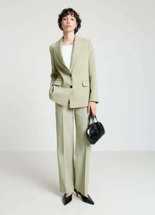Calliope Pantalon Droit Femme Bureau Uni Poches