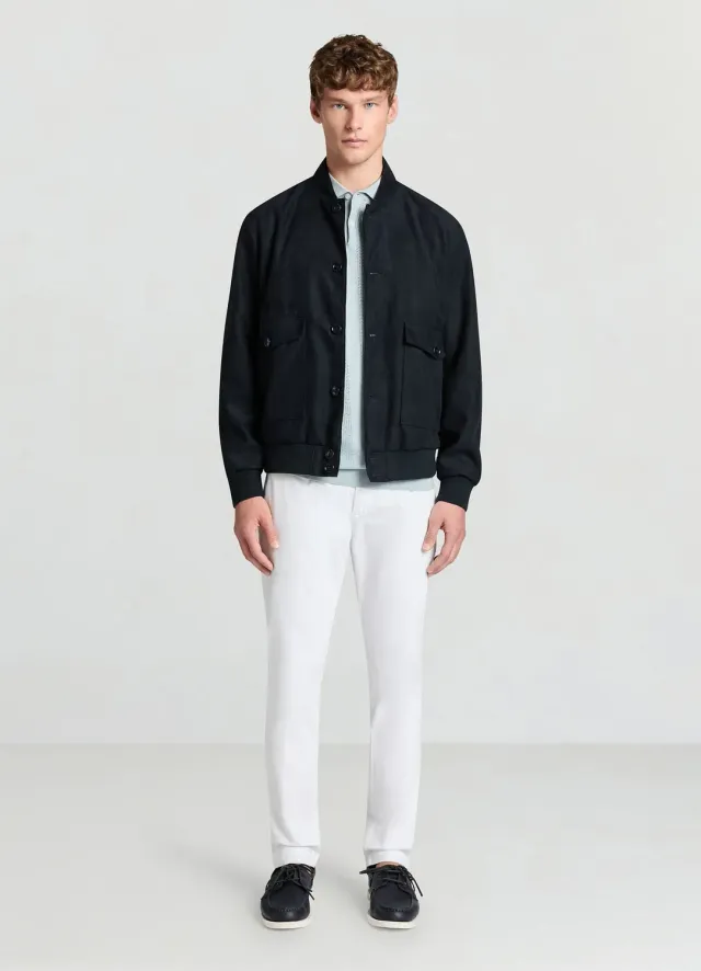 Calliope Bomber simili daim homme L uni bouton 세대