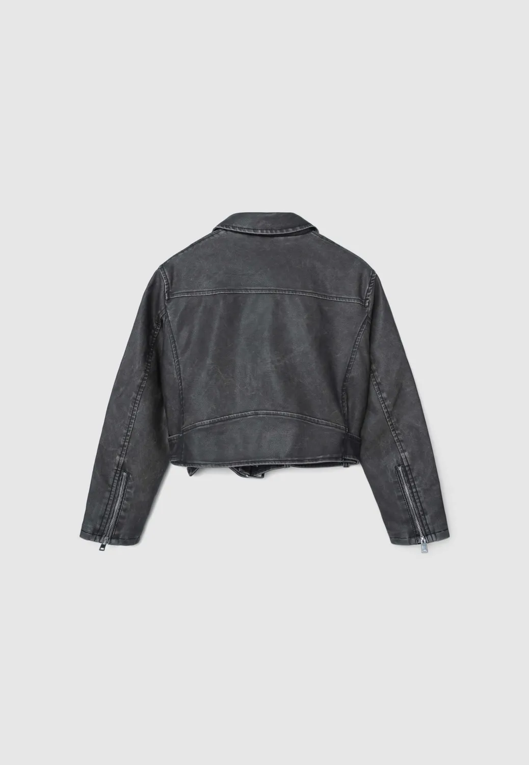 Calliope Chiodo blouson perfecto effet vieilli ceinture
