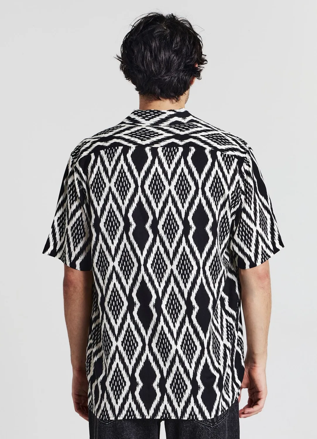 Calliope chemise losanges homme manches courtes