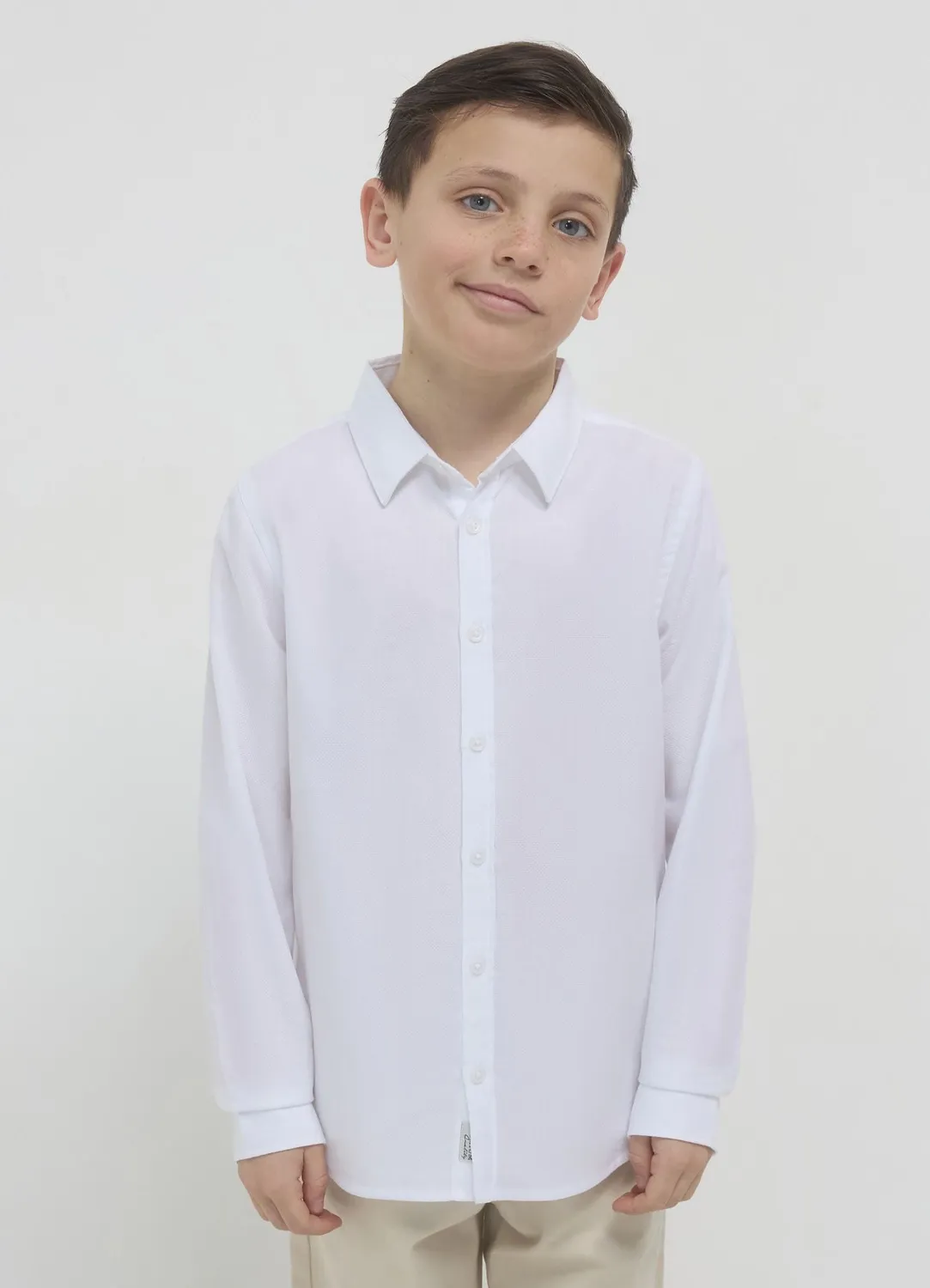 Calliope unie classique chemise garçon coton