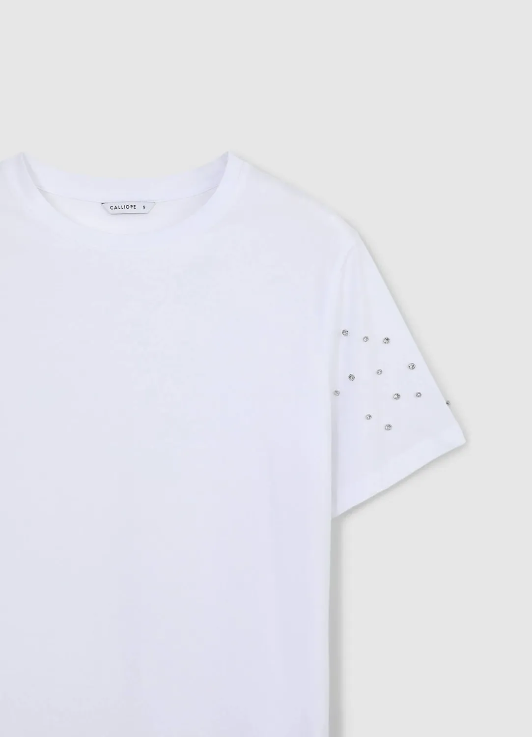 Calliope t-shirt strass col rond coton femme regular