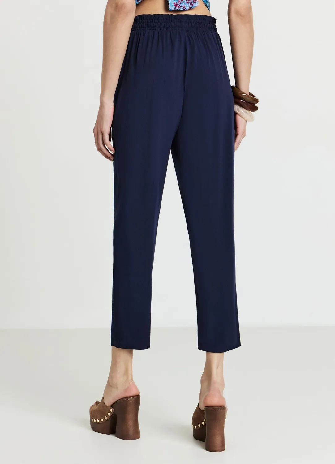 Calliope Pantalon long cordon femme uni